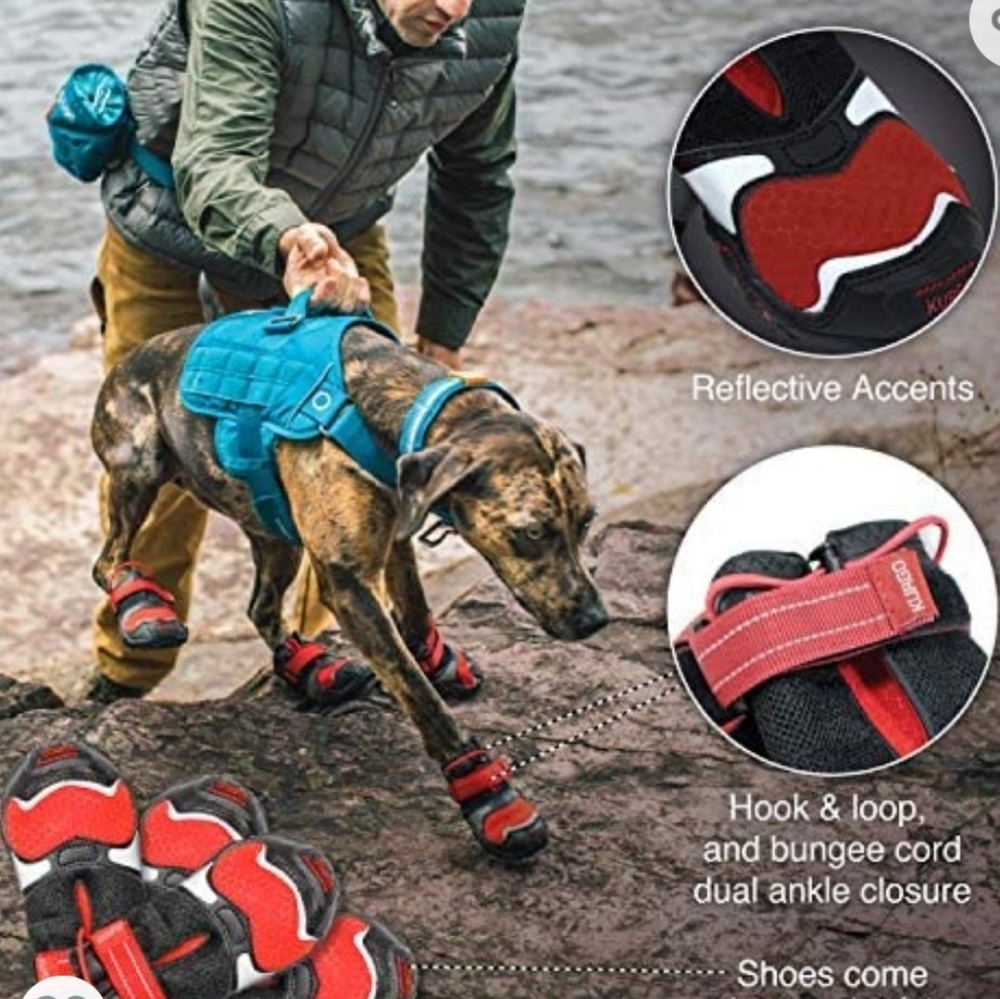 KURGO KURGO Blaze Cross Dog Shoes, Dog Boots.